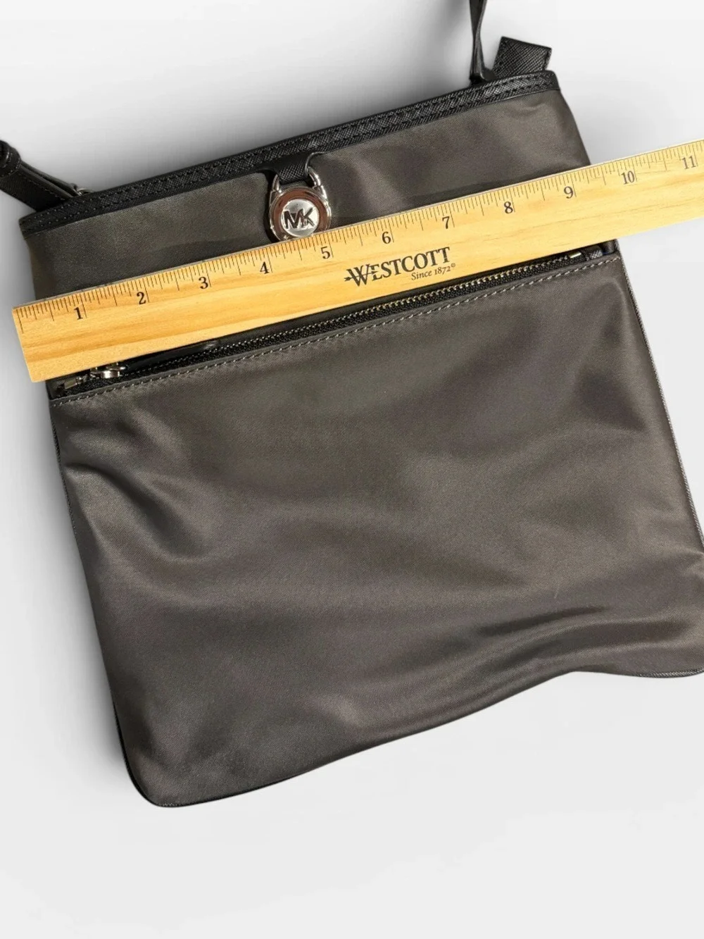 Michael Kors Graphite Nylon Crossbody Large Black Strap